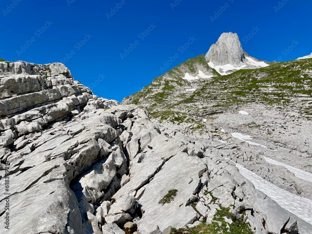 Panoramic view of Altman in Alpstein, Appenzell, Switzerland.