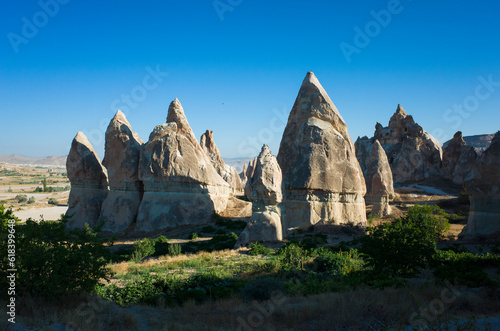 Cappadocia Fairy Chimneys conical rock formations, Goreme National Park, Turkey
