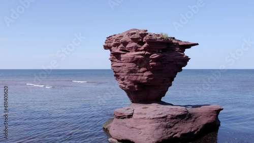 PEI Canada - July 15th 2022 - Famous Teacup rock months before destoryed by hurricane photo