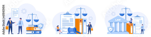 Tableau sur toile Law and justice scenes