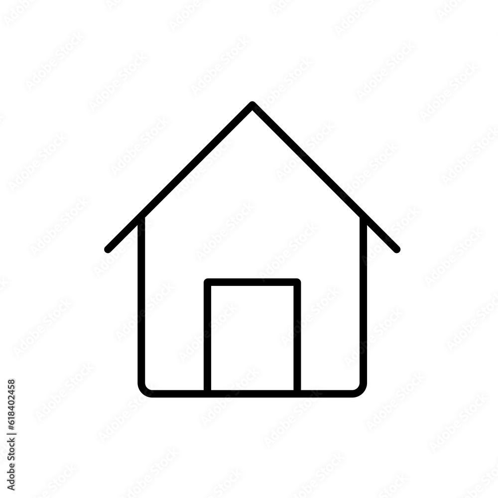 stroke style home icon, for web and mobile needs stroke style home icon, for web and mobile needs
