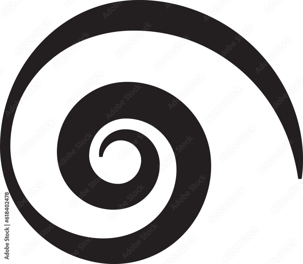 Minimalist spiral swirl