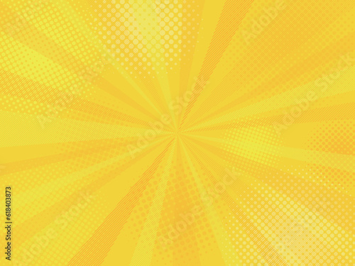 Slika na platnu 背景素材 ポップな注目背景 ドット 斜線 閃光 輝き 黄色 金色 爆発 プレゼント 勝利