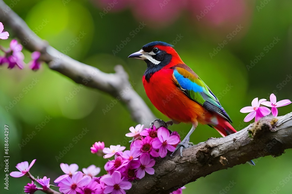 red and blue birds