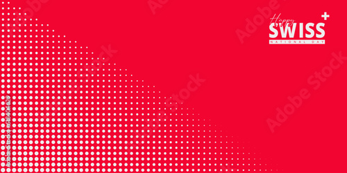 Switzerland 1st of August National Day. Banner Background Element Design, Swiss