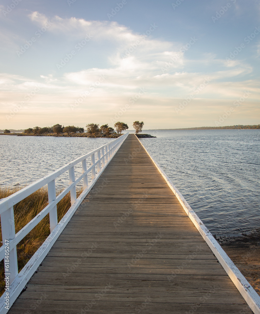 Fototapeta premium Walk on a summer pier