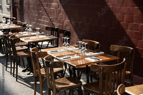 Obraz na plátně café restaurant terrasse horeca horecaf été table chaise