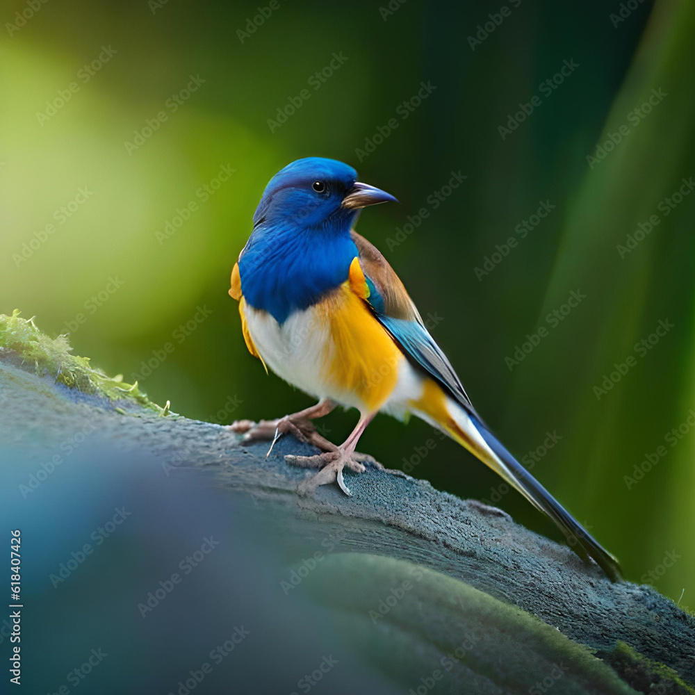 blue bird on the branch