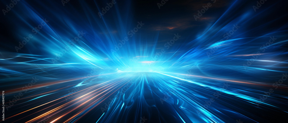 Vector Abstract, science, futuristic, energy technology concept. Digital image of light rays, stripes lines with blue light background Vector Abstract, science, futuristic, energy technology concept. Digital image of light rays, stripes lines with blue light background