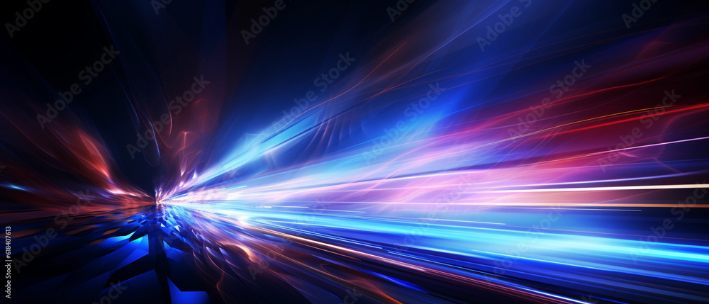 Vector Abstract, science, futuristic, energy technology concept. Digital image of light rays, stripes lines with blue light background Vector Abstract, science, futuristic, energy technology concept. Digital image of light rays, stripes lines with blue light background