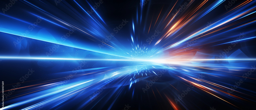 Vector Abstract, science, futuristic, energy technology concept. Digital image of light rays, stripes lines with blue light background Vector Abstract, science, futuristic, energy technology concept. Digital image of light rays, stripes lines with blue light background