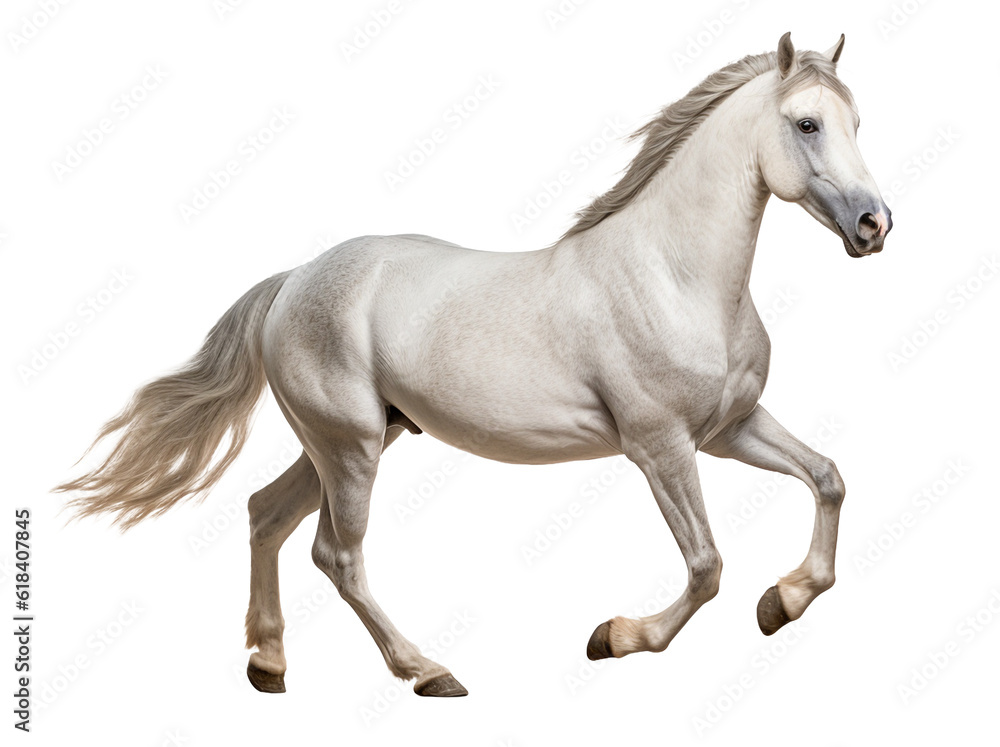 White horse isolated on transparent background White horse isolated on transparent background