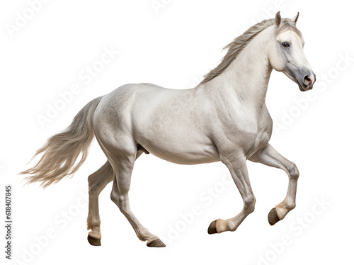 Fotografiet White horse isolated on transparent background
