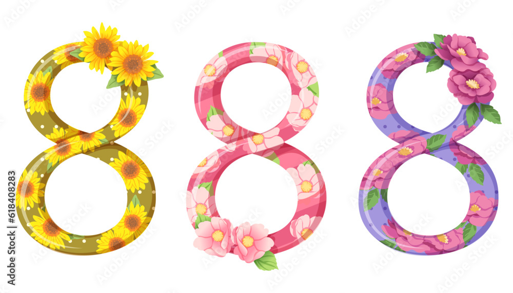 Happy International Woman's Day. Empowerment of woman Eight of March Happy International Woman's Day. Empowerment of woman Eight of March