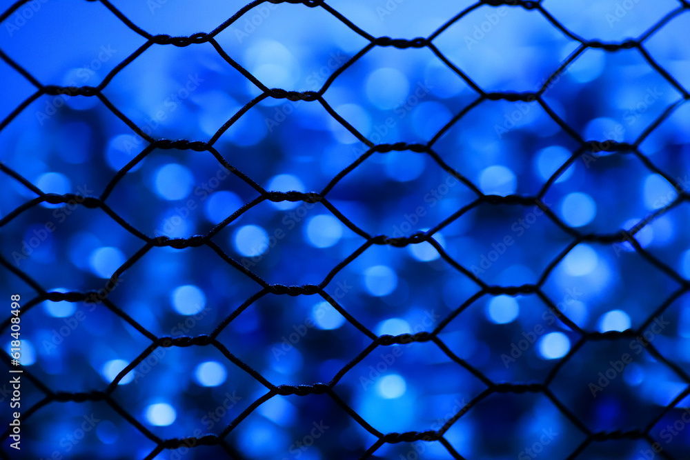 Fototapeta premium ブルーに白の丸ボケが綺麗な背景画像