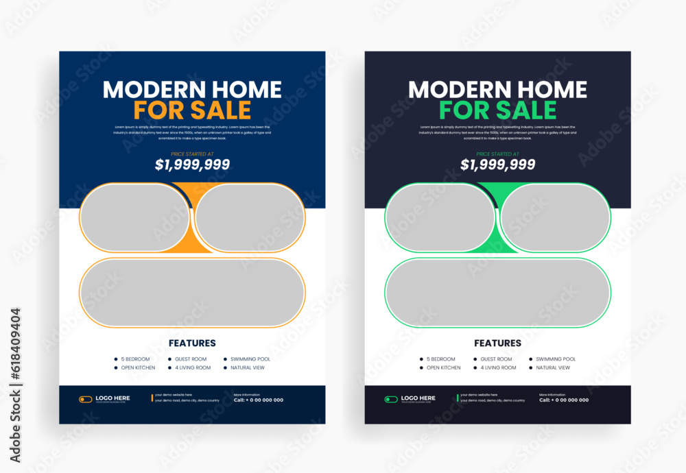 Obraz premium real estate flyer poster design