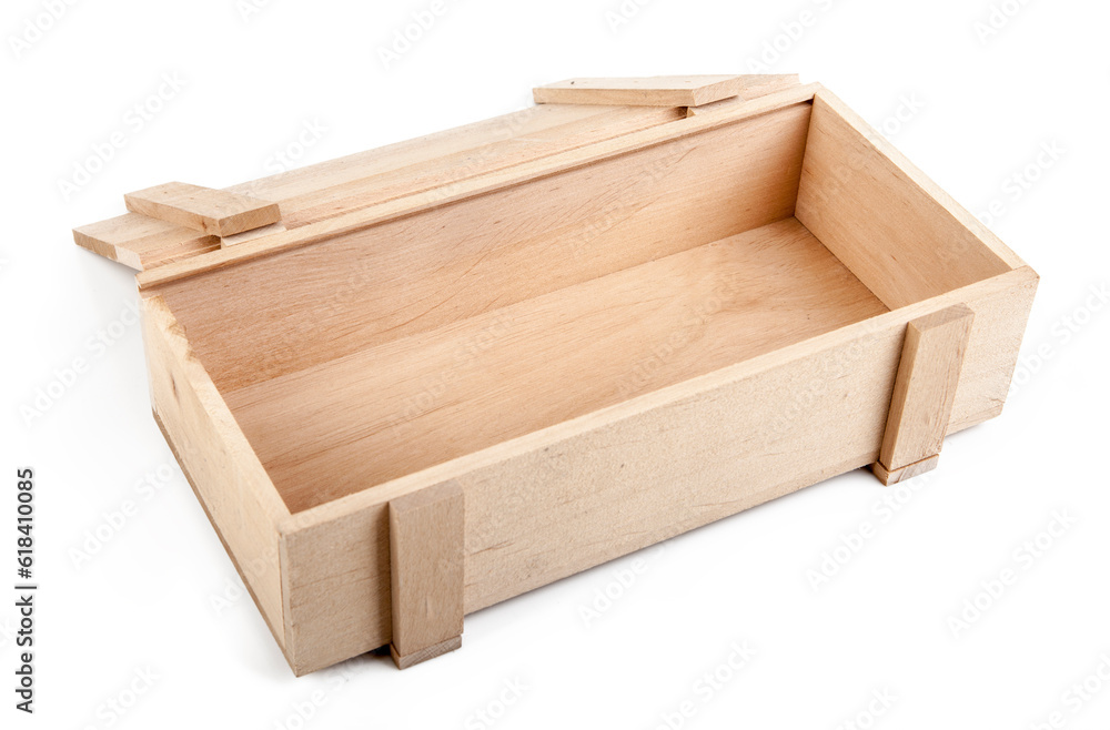 Wooden crate isolated on white background. Clipping path included. Wooden crate isolated on white background. Clipping path included.