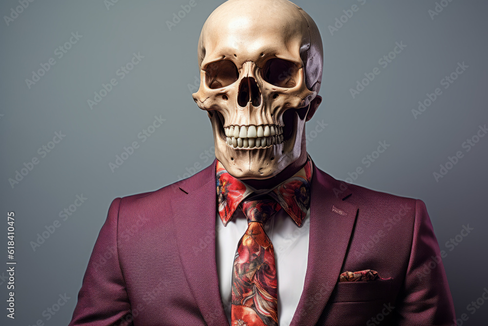 A business man skull portrait A business man skull portrait