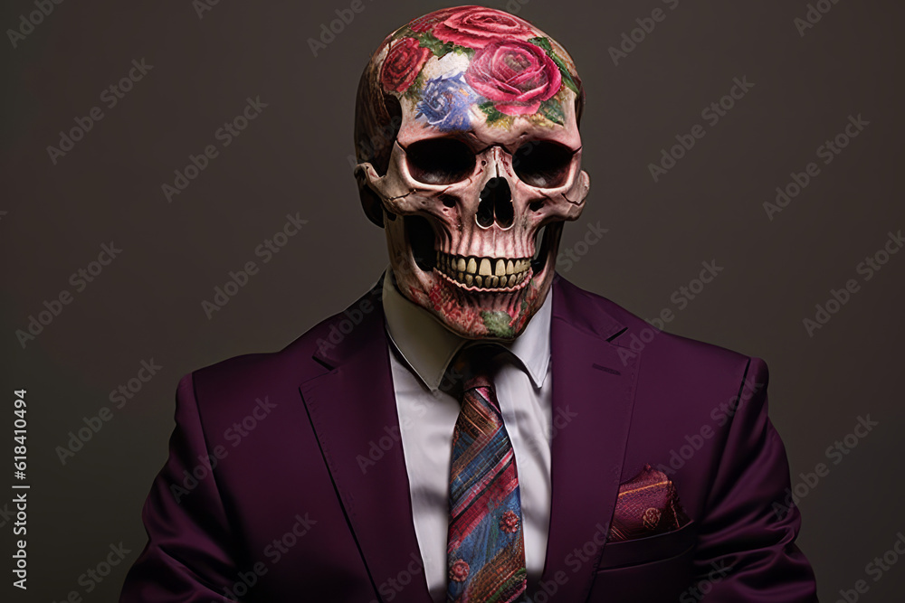 A business man skull portrait A business man skull portrait