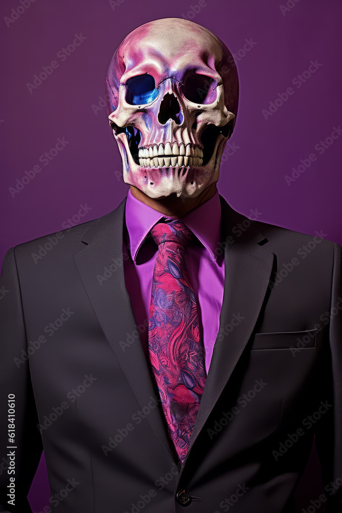 A business man skull portrait A business man skull portrait