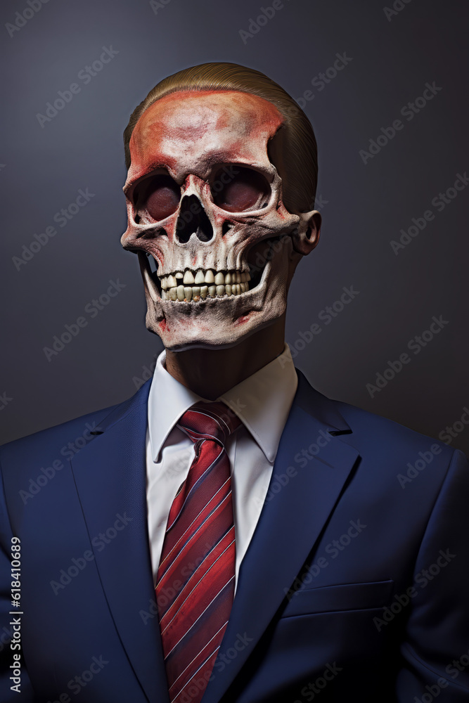 A business man skull portrait A business man skull portrait