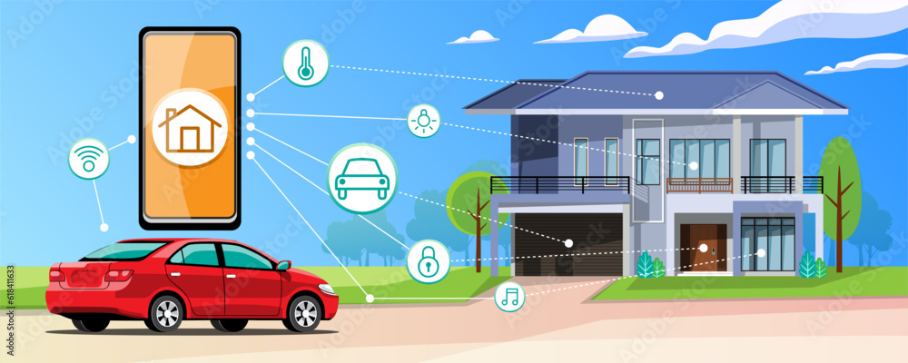 Internet of things (IoT) smart connection and control device in network of industry, resident and vehicle