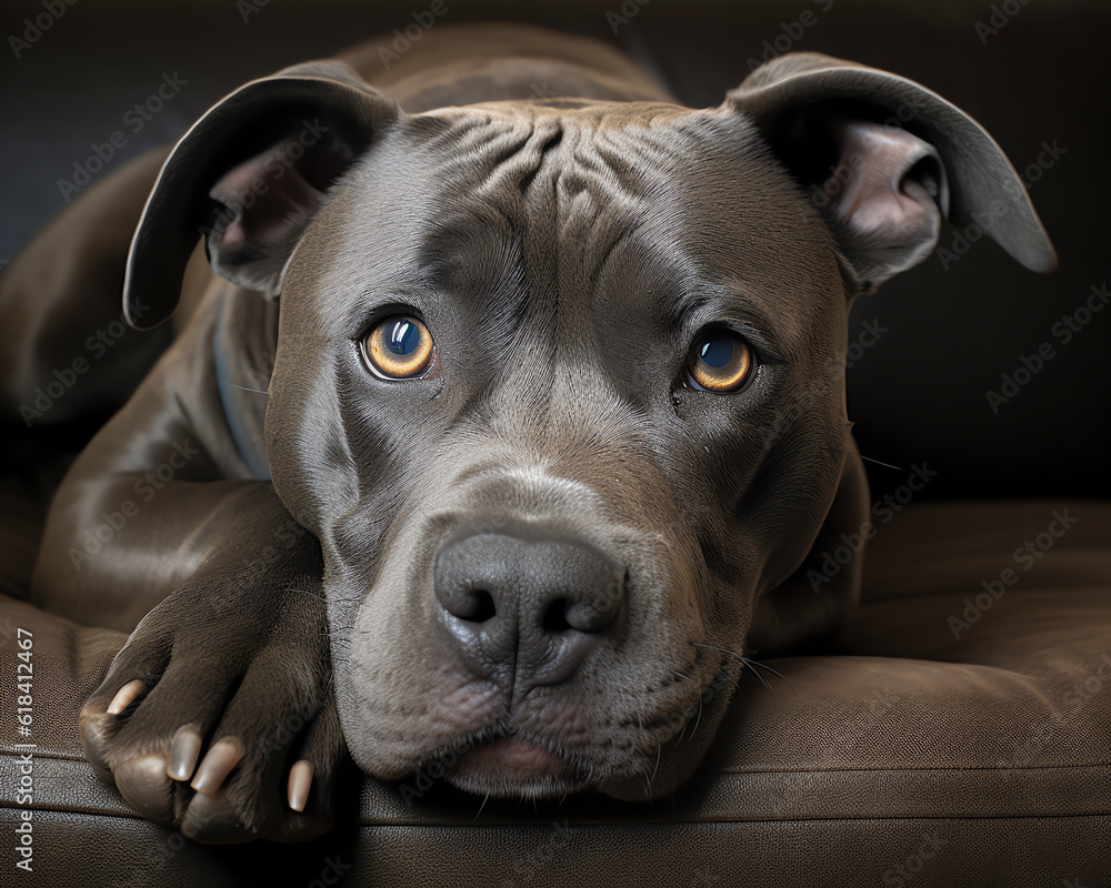 American Staffordshire Terrier  Portrait, Generative AI