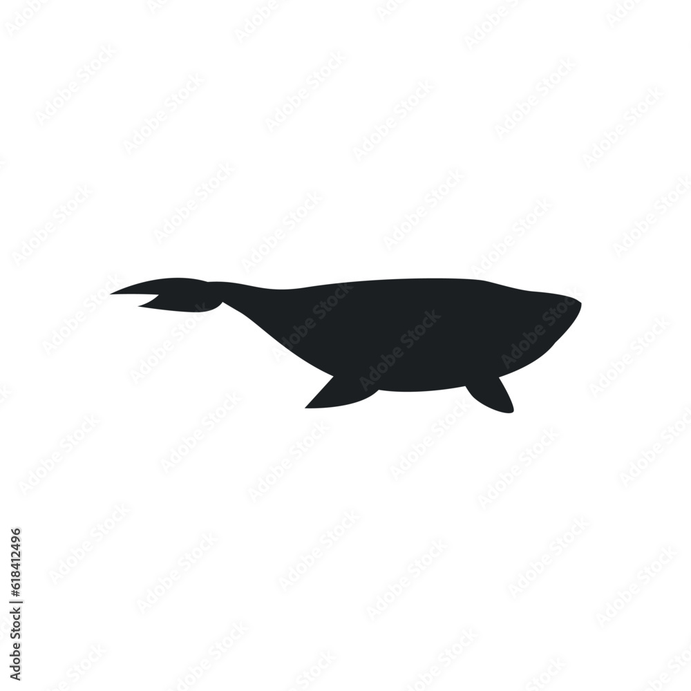Obraz premium Whale icon vector. Sperm whale illustration sign. Fish symbol. Ocean logo.