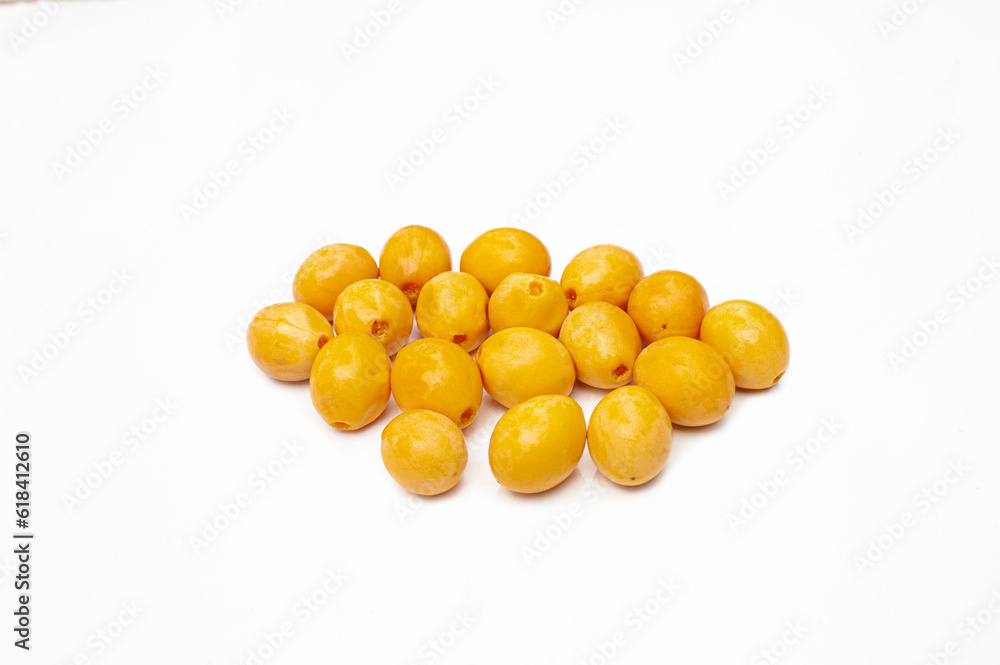 Melientha suavis Pierre seeds (Pak Phak Wan) isolated on white background. Young leaves to cook a variety of dishes, both boiled and stir-fried.