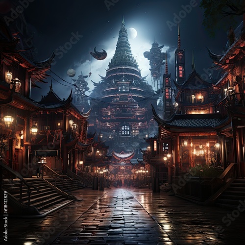 tample at night