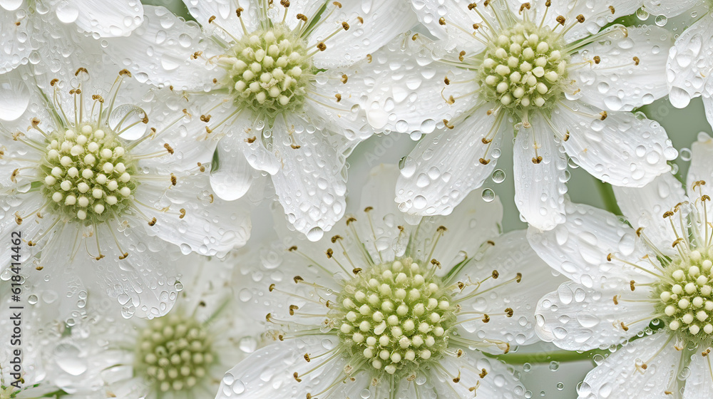 Background of Queen Annes Lace , HD, Decorate with water drops