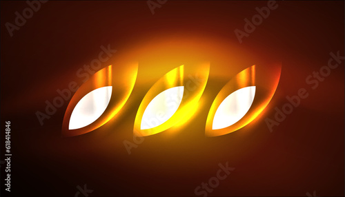 Abstract background vector neon glowing geometric elements. Hi-tech design for wallpaper, banner, background, landing page, wall art, invitation, prints, posters