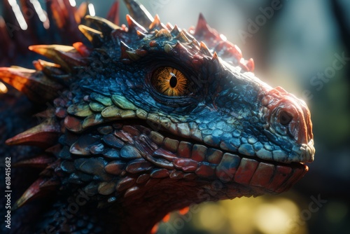 Dragon macro eye. Generate Ai