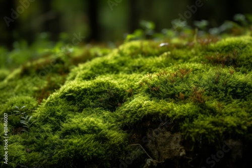 Forest moss nature. Generate Ai