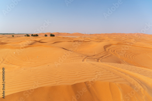 Desert sands outside of Al Ain in Abu Dhabi  UAE 