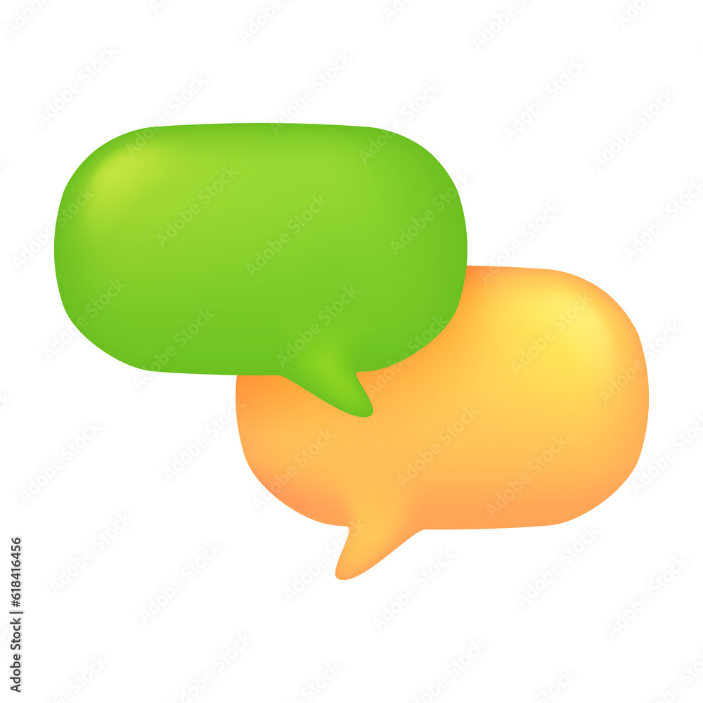 3D text box. Speech bubble dialogue comic style. 3D text box. Speech bubble dialogue comic style.