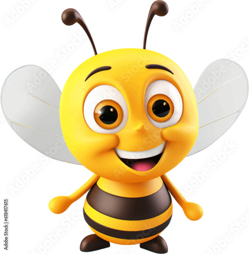 cute bee in 3d style.