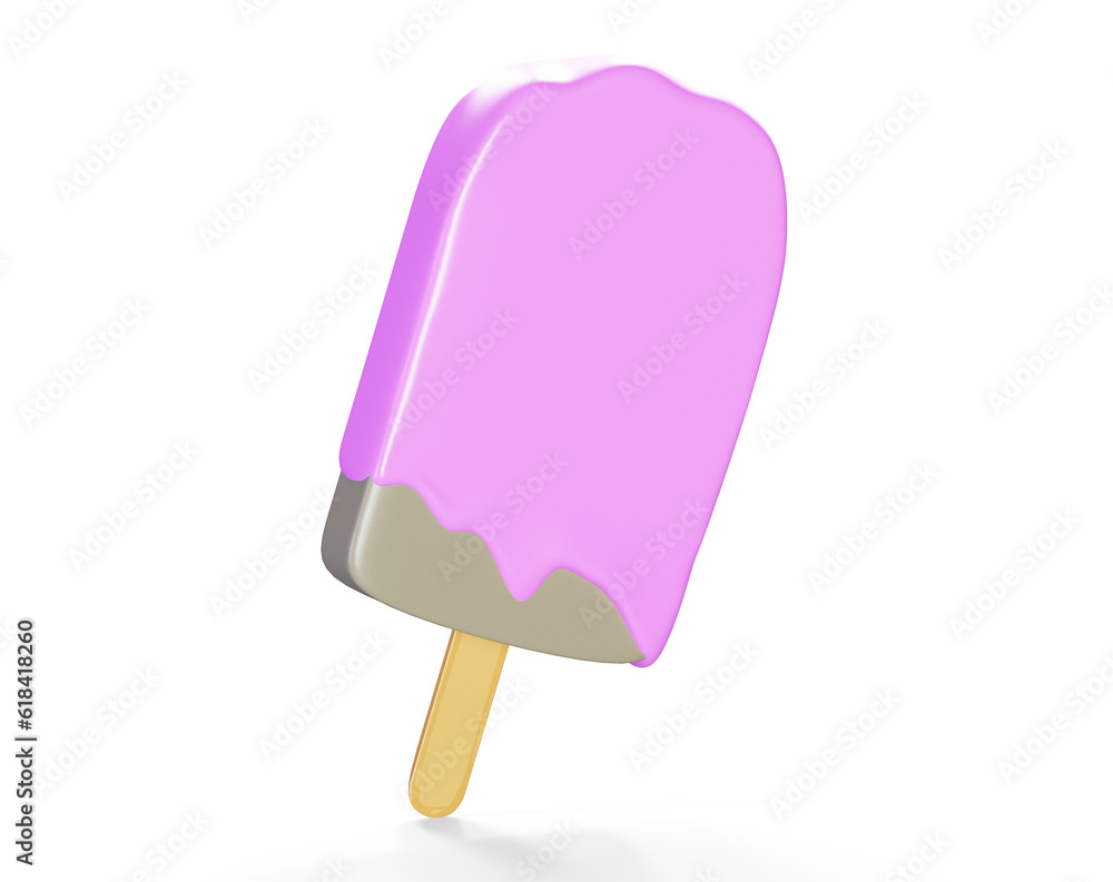 Different sorts of ice creams in a waffles 3d render Different sorts of ice creams in a waffles 3d render
