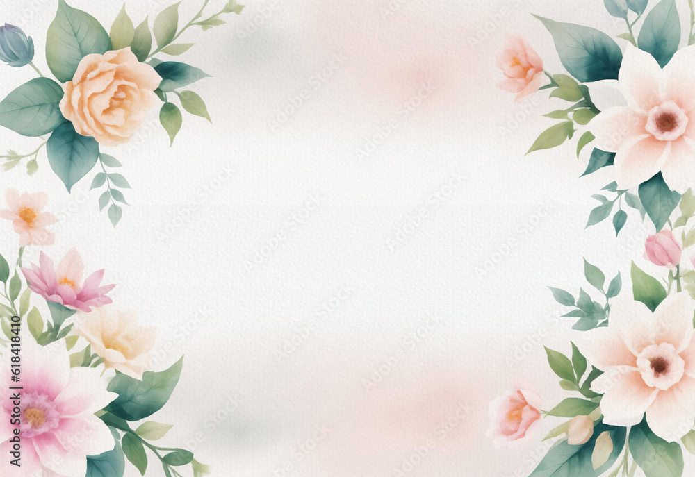 Watercolor Style Flower Background