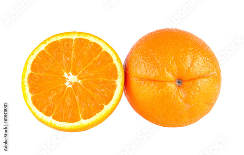 sweet ripe orange on transparent png