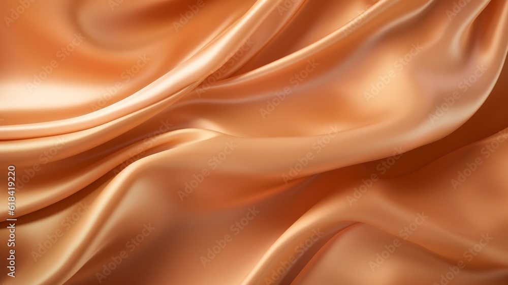 Silk Unfurled, Abstract Background with Luxurious Wavy Folds of Satin Velvet Material, generative ai. Silk Unfurled, Abstract Background with Luxurious Wavy Folds of Satin Velvet Material, generative ai.