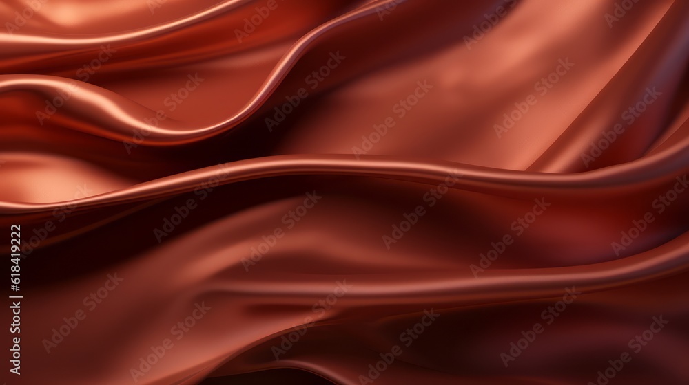 Silk Unfurled, Abstract Background with Luxurious Wavy Folds of Satin Velvet Material, generative ai. Silk Unfurled, Abstract Background with Luxurious Wavy Folds of Satin Velvet Material, generative ai.