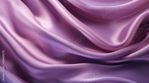 Silk Unfurled, Abstract Background with Luxurious Wavy Folds of Satin Velvet Material, generative ai. © Phanida