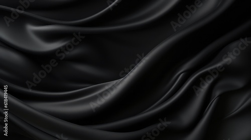Silk Unfurled, Abstract Background with Luxurious Wavy Folds of Satin Velvet Material, generative ai.