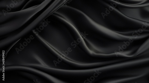 Silk Unfurled, Abstract Background with Luxurious Wavy Folds of Satin Velvet Material, generative ai.