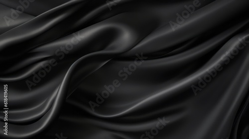 Silk Unfurled, Abstract Background with Luxurious Wavy Folds of Satin Velvet Material, generative ai.