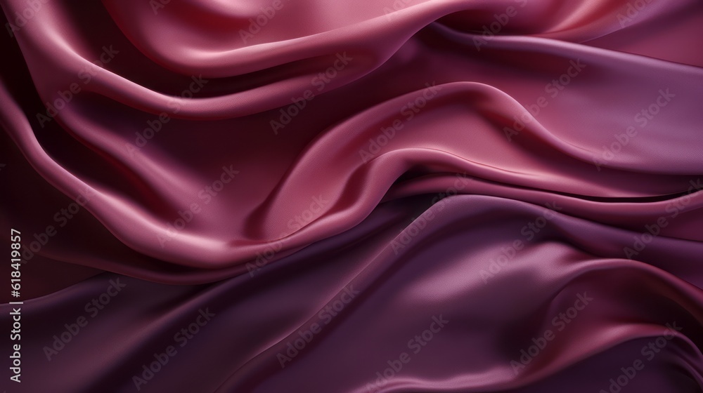Silk Unfurled, Abstract Background with Luxurious Wavy Folds of Satin Velvet Material, generative ai. Silk Unfurled, Abstract Background with Luxurious Wavy Folds of Satin Velvet Material, generative ai.