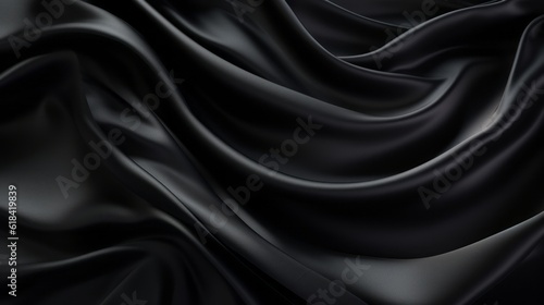 Silk Unfurled, Abstract Background with Luxurious Wavy Folds of Satin Velvet Material, generative ai.