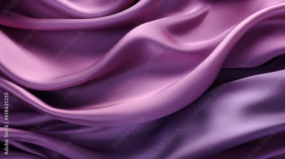 Obraz premium Silk Unfurled, Abstract Background with Luxurious Wavy Folds of Satin Velvet Material, generative ai.