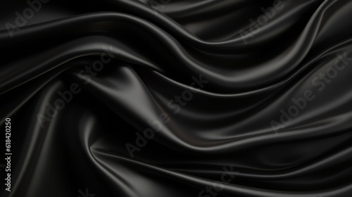 Silk Unfurled, Abstract Background with Luxurious Wavy Folds of Satin Velvet Material, generative ai.